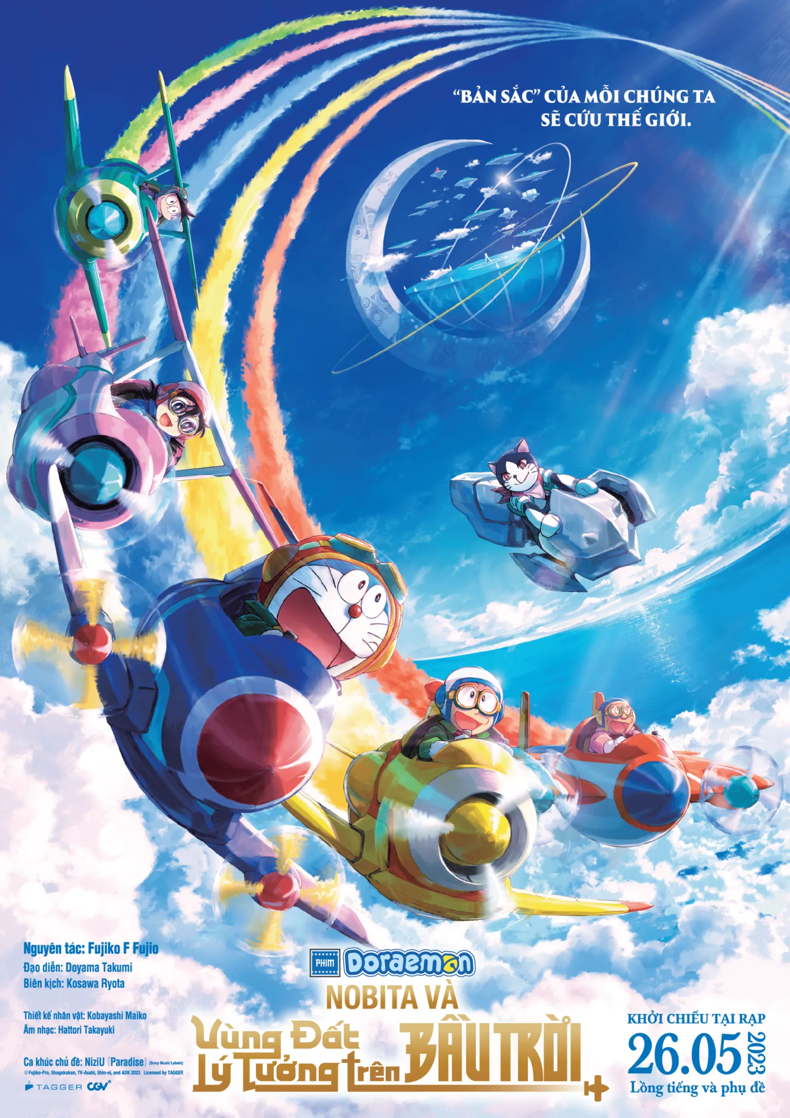 Poster “Phim Điện Ảnh Doraemon: Nobita Và Vùng Đất Lý Tưởng Trên Bầu Trời”